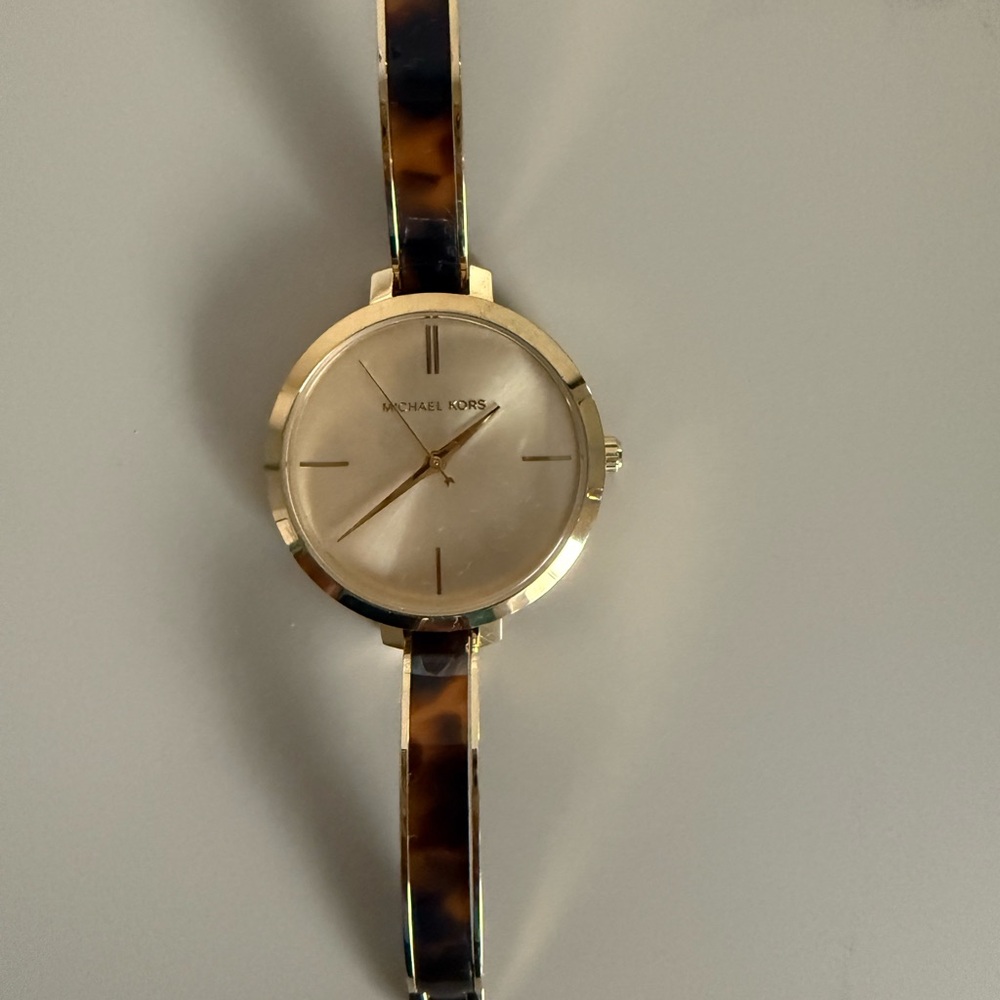 Michael Kors Gold and Tortoise Women's Watch